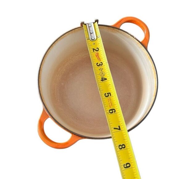 VTG Le Creuset France #B 2 Qt. Dutch Oven and Lid 2pc Set Flame - Picture 9 of 11